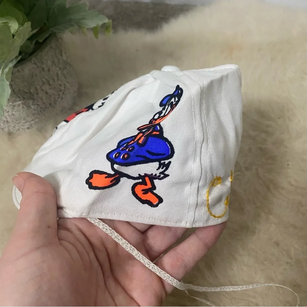 Vintage 1970s 1980s Walt Disney World Baby Bonnet Hat Mickey Donald Pluto RARE